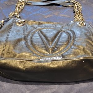 Valentino by Mario Valentini Logo Leather Bag